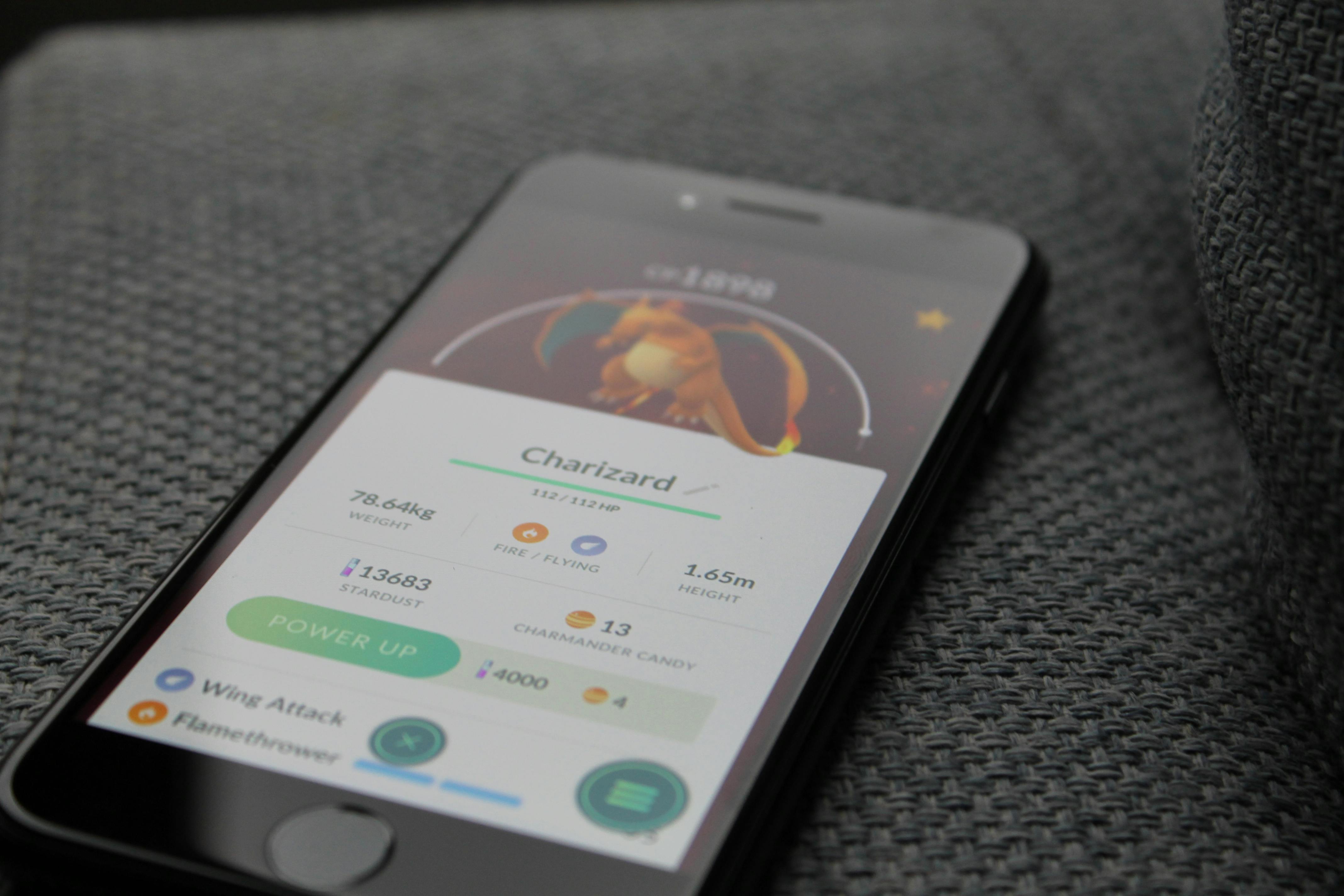 Mobile app on smartphone